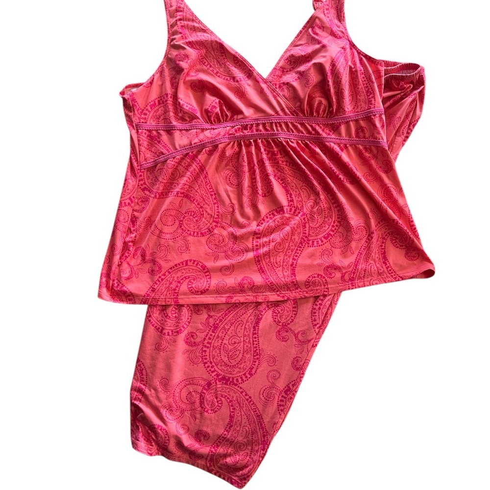 Linea Donatella Pink Paisley Cami & Pants PJ Set, XL